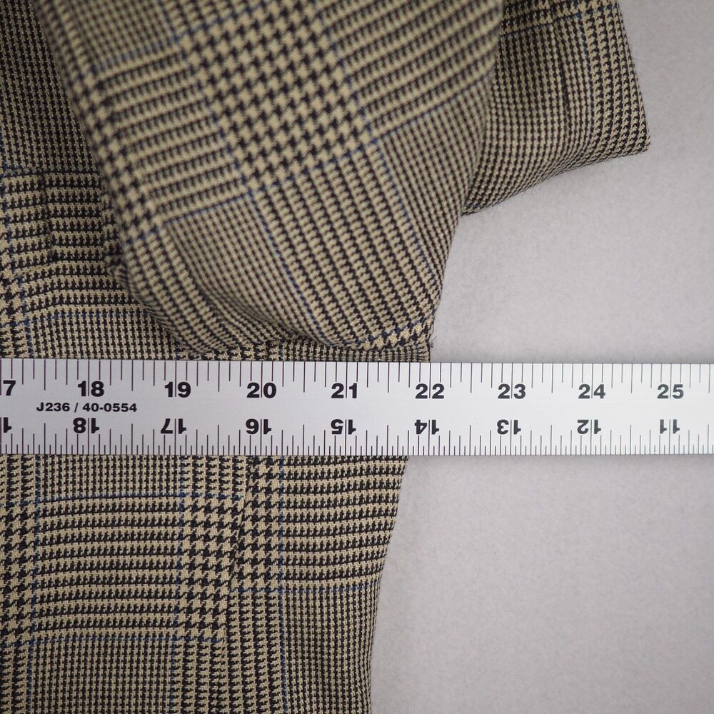 Ralph Lauren Polo University Club Tan Houndstooth Sport Coat Men 44R Silk Wool - Picture 11 of 13